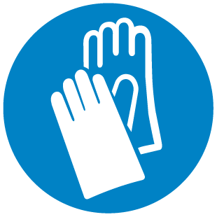 A clear image of Wear Gloves Label from Fine Cut Labels Direct
