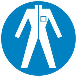 A clear image of Protective Clothing Label from Fine Cut Labels Direct
