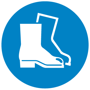 A clear image of Wear Boots Label from Fine Cut Labels Direct