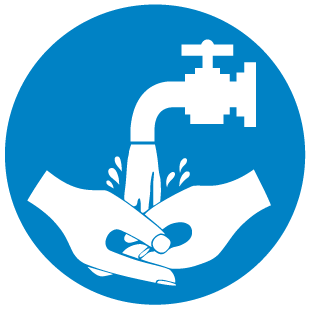 A clear image of Wash Hands Label from Fine Cut Labels Direct