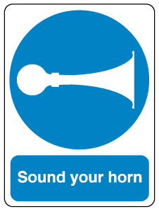 A clear image of Sound Your Horn Label from Fine Cut Labels Direct