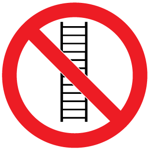 A clear image of Do Not Use Ladder Label from Fine Cut Labels Direct