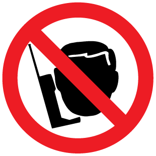 A clear image of No Mobile Phones Label from Fine Cut Labels Direct