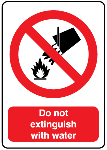 A clear image of Do Not Extinguish  Label from Fine Cut Labels Direct