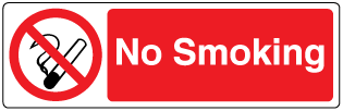 A clear image of No Smoking Label from Fine Cut Labels Direct