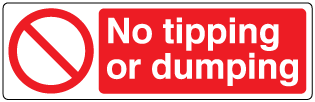 A clear image of No Dumping Label from Fine Cut Labels Direct