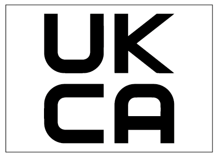 A clear image of UKCA Label White Label from Fine Cut Labels Direct