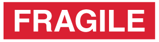 A clear image of Fragile Label from Fine Cut Labels Direct