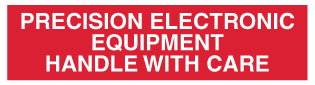 A clear image of Precision Electronic Equipment Label from Fine Cut Labels Direct