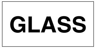 A clear image of Glass Label from Fine Cut Labels Direct