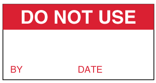 A clear image of Do Not Use Label from Fine Cut Labels Direct