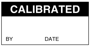 A clear image of Calibrated Label from Fine Cut Labels Direct