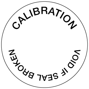 A clear image of Round Calibration Label Label from Fine Cut Labels Direct