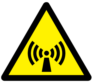 A clear image of Caution Non-Ionizing Radiation Label from Fine Cut Labels Direct