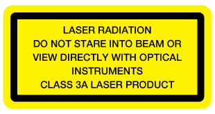 A clear image of Do Not Stare Into Beam Label from Fine Cut Labels Direct