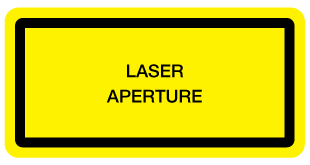 A clear image of Laser Aperture Label from Fine Cut Labels Direct