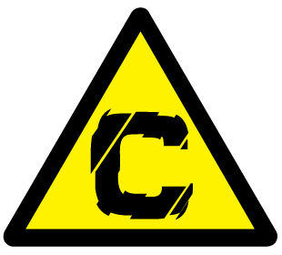 A clear image of Cancer Hazard Label from Fine Cut Labels Direct