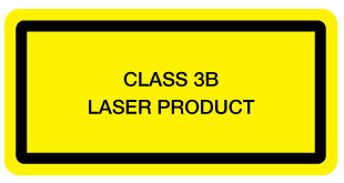 A clear image of Class 3B Laser Product Label from Fine Cut Labels Direct