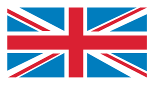 A clear image of Union Jack Flag Label from Fine Cut Labels Direct