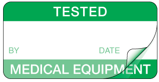A clear image of Sealed Tested - Medical Equipment Label from Fine Cut Labels Direct