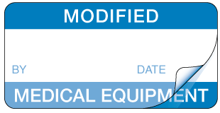 A clear image of Sealed Modified Medical Equipment Label from Fine Cut Labels Direct