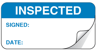 A clear image of Sealed Inspected Label from Fine Cut Labels Direct