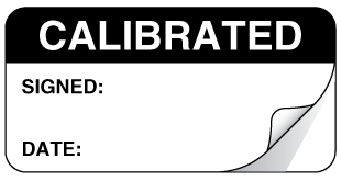 A clear image of Sealed Calibrated Label from Fine Cut Labels Direct
