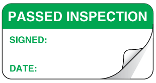 A clear image of Sealed Passed Inspection Label from Fine Cut Labels Direct